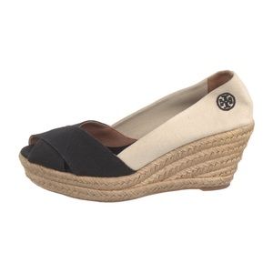 Tory Burch Canvas Colorblock Pattern D'Orsay Pumps
Size: 8B